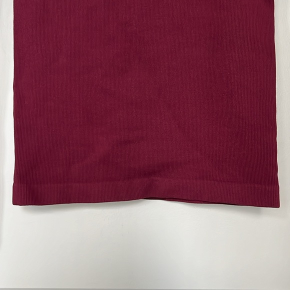 Free People Partially Mesh Long Sleeve Maroon Dark Red Size XS and S - Picture 7 of 10